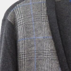 Polo Golf Merino Cardigan, Glen Check Pattern